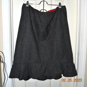 Cato asymmetrical gray tweed like skirt